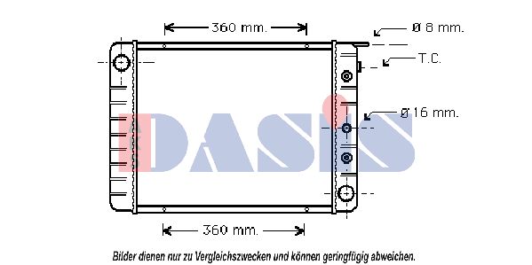 AKS DASIS radiatorius, variklio aušinimas 220600N